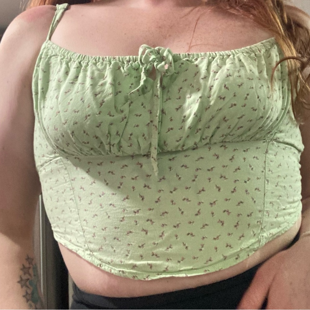 Floral Green Women's Top